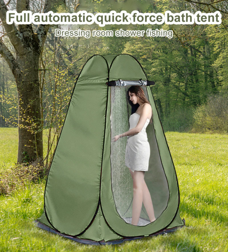 Cheap Goat Tents Outdoor Camping Beach Tent Shower Bath Changing Fitting Room Shower Tent Shelter Automatic Instant Tent Shade Awning Toilet Tent   